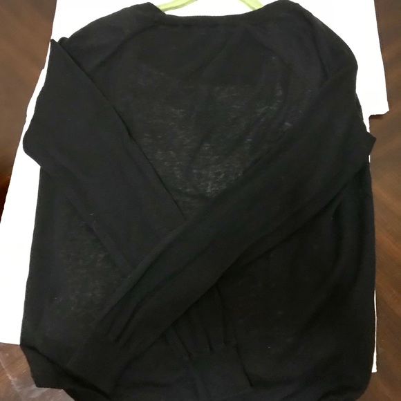 Madewell Black Sweater with patterned Front - Picture 2 of 3